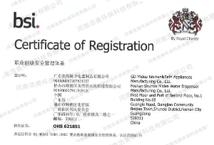 職業(yè)健康安全體系管理證明書